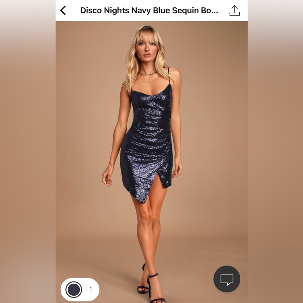 Lulu’s Mini Navy Sequined dress